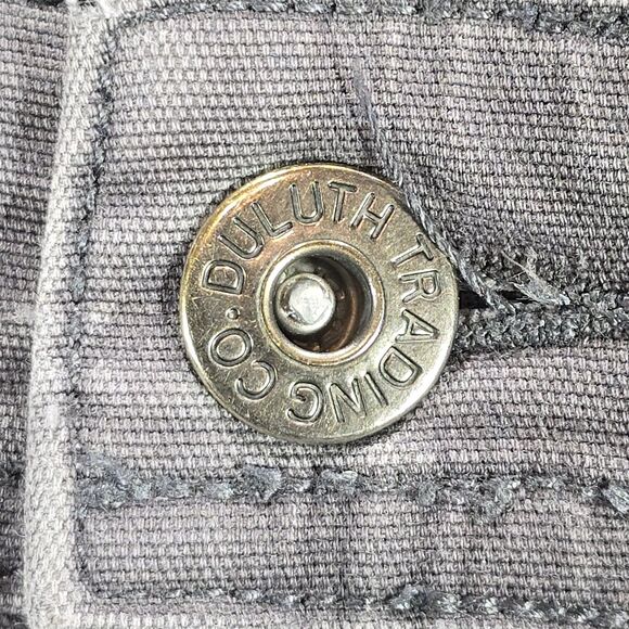 Duluth Flex Fire Hose Pants Mens 44x30 Gray Canvas Outdoor Relaxed Workwear - Picture 4 of 10